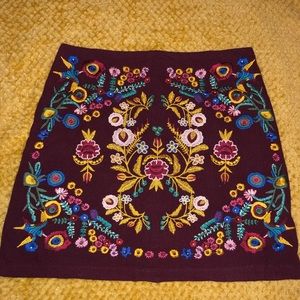Embroidered skirt